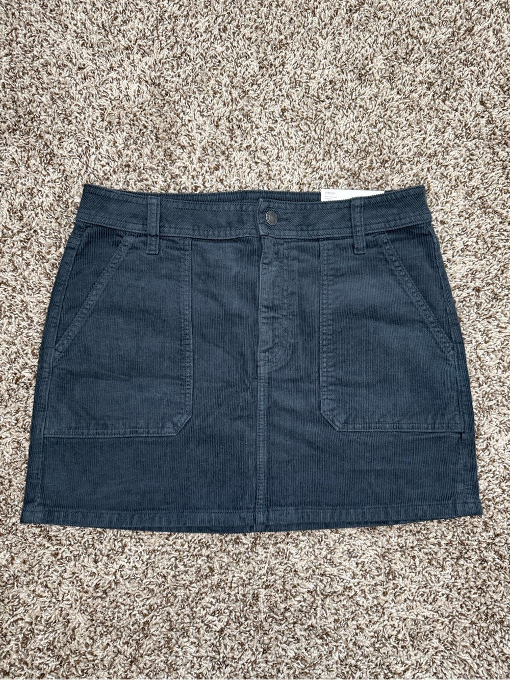 American Eagle Women's Dark Grey Corduroy Mini Skirt